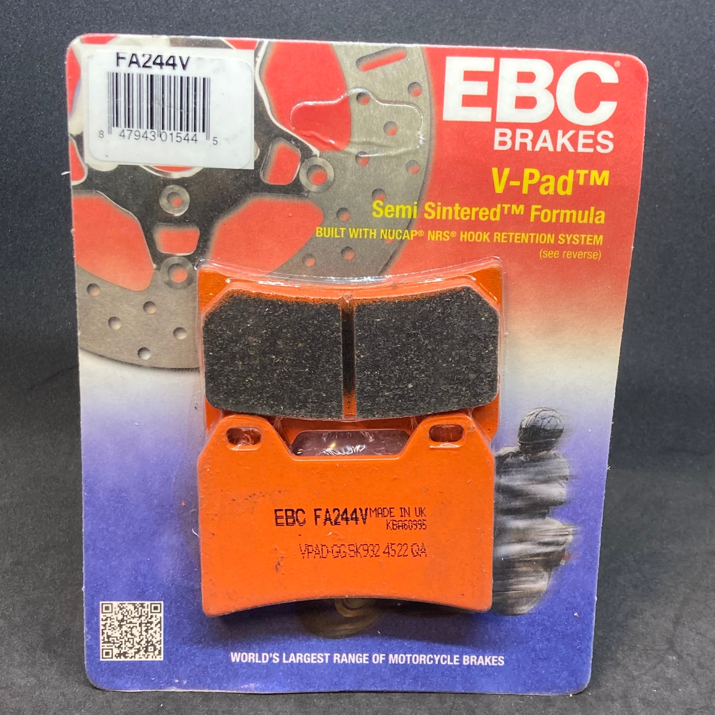 Front Brake Pads EBC FA244V semi-metallic