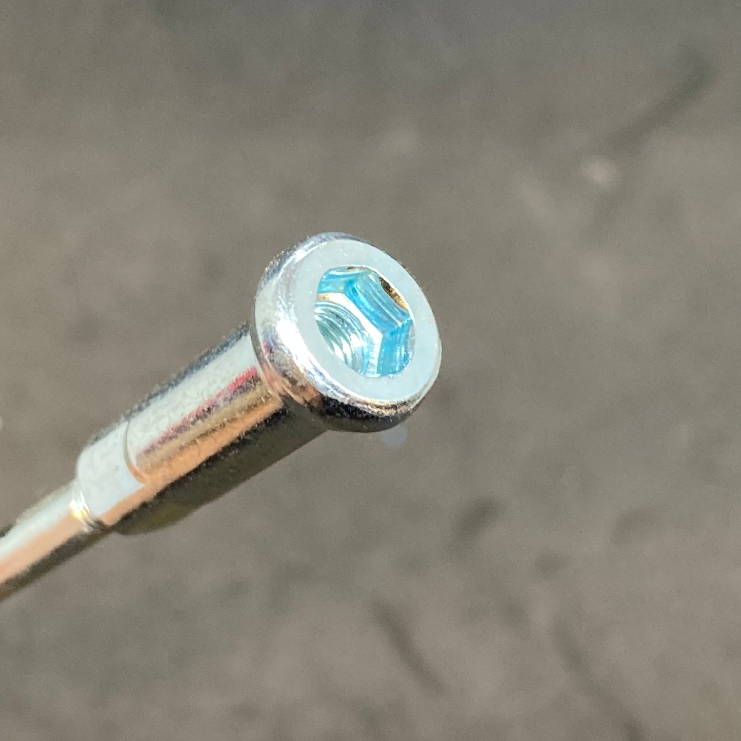 Spoke with nipple for 19" rim with small hub, used