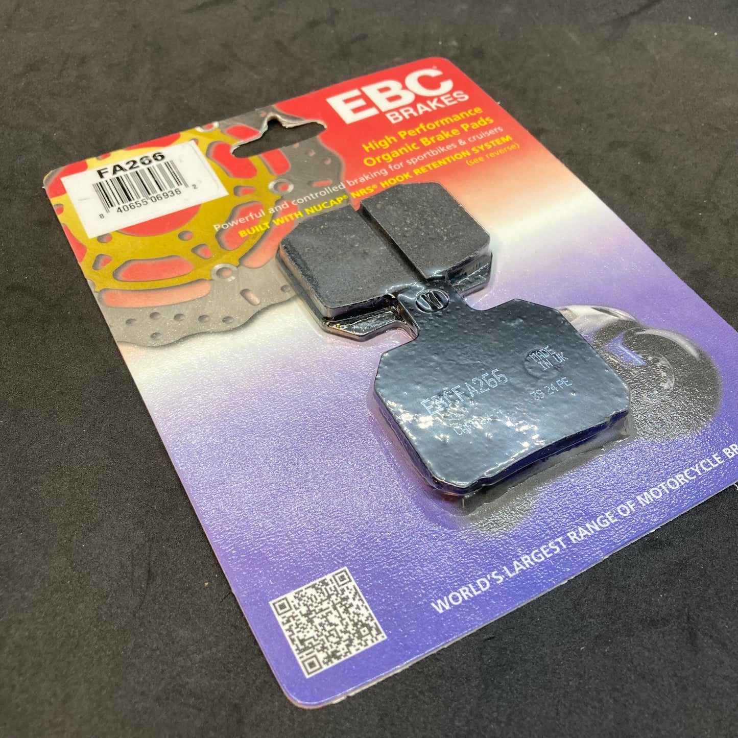 Sidecar (2014+) and Rear (2022+) Brake Pads EBC FA266 Organic