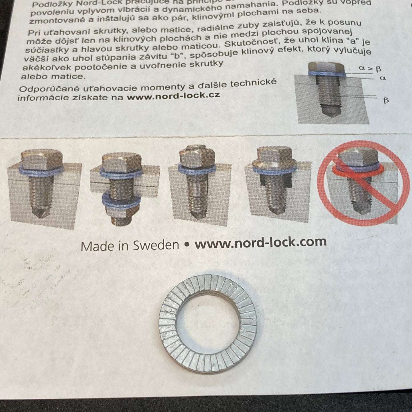 Nord-Lock washer, 10 mm